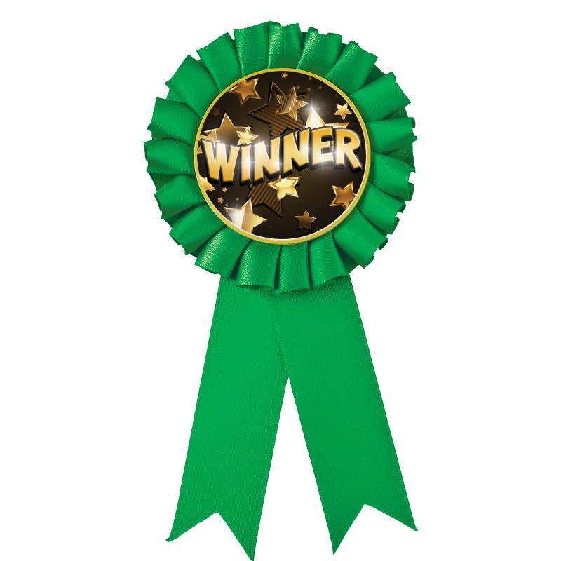 GREEN MYLAR ROSETTES