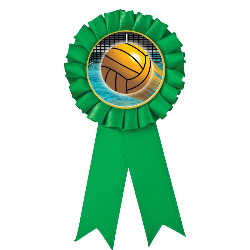 GREEN MYLAR ROSETTES