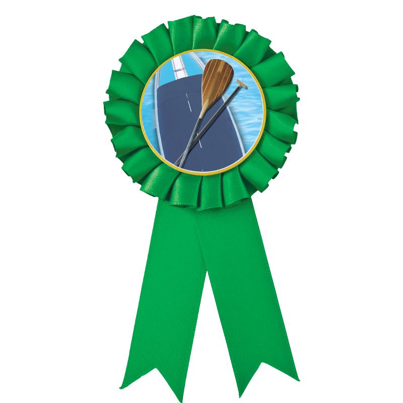 GREEN MYLAR ROSETTES