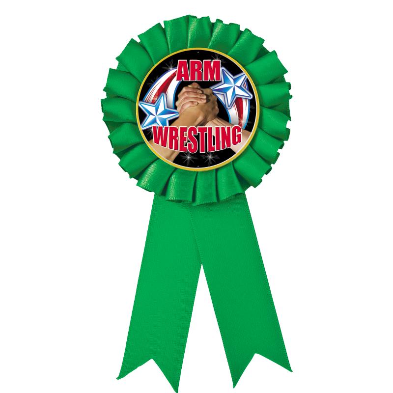 GREEN MYLAR ROSETTES