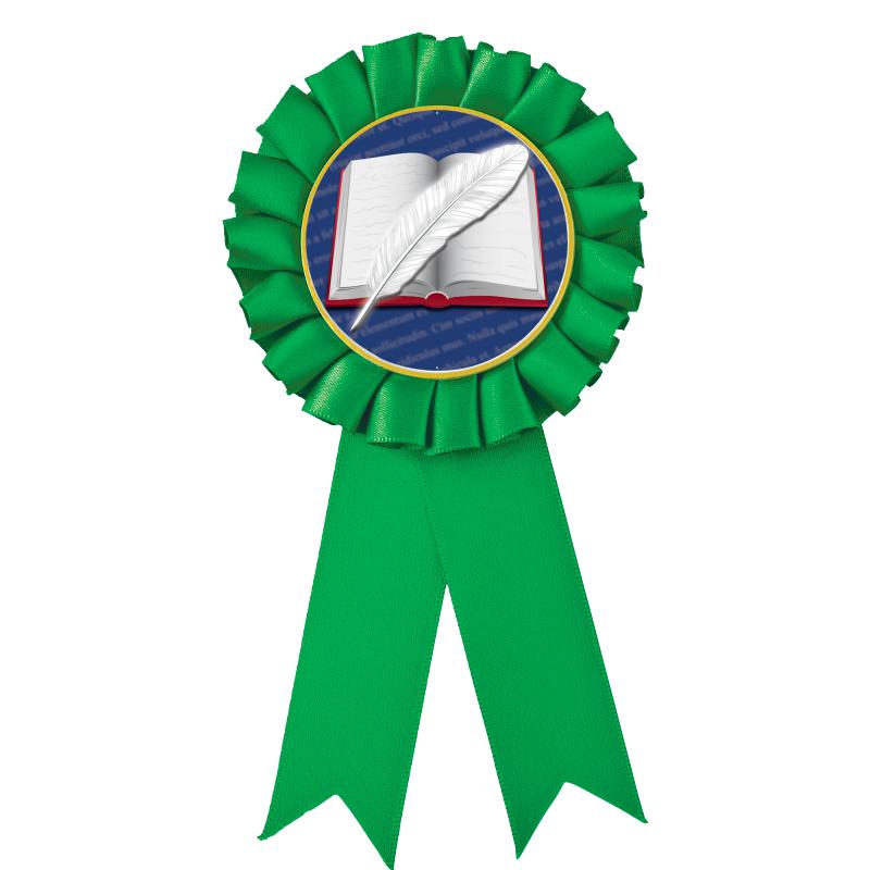 GREEN MYLAR ROSETTES