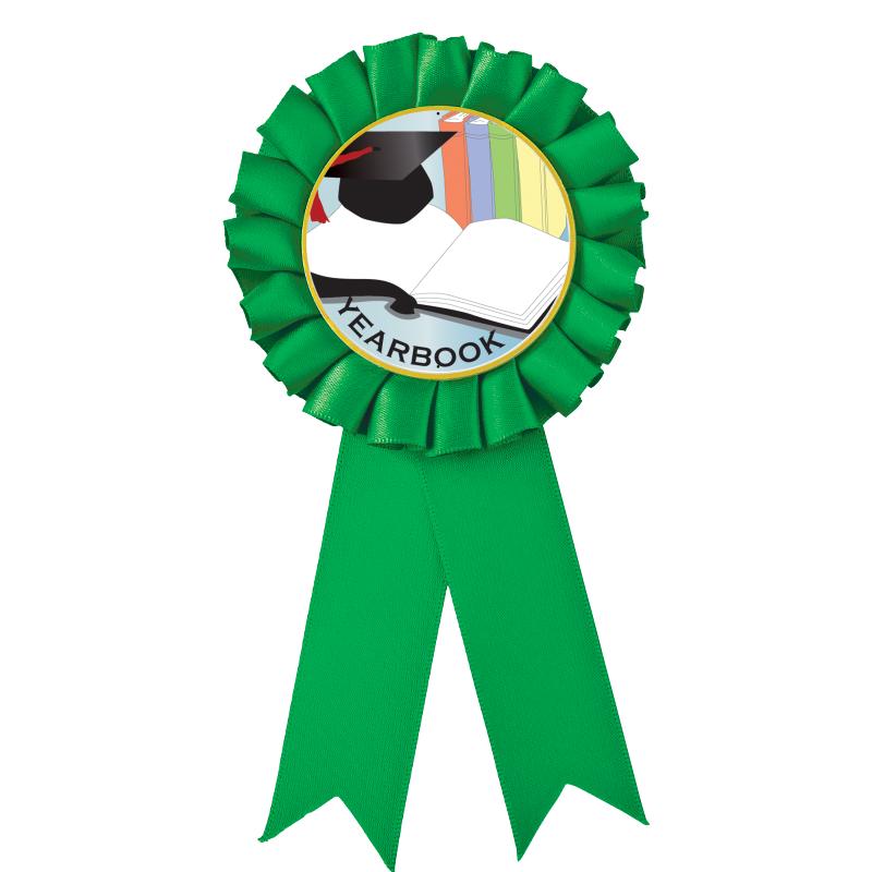 GREEN MYLAR ROSETTES