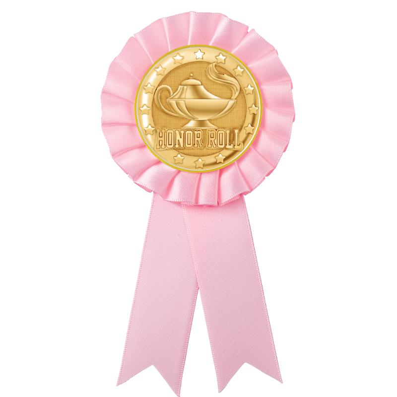 PINK MYLAR ROSETTES