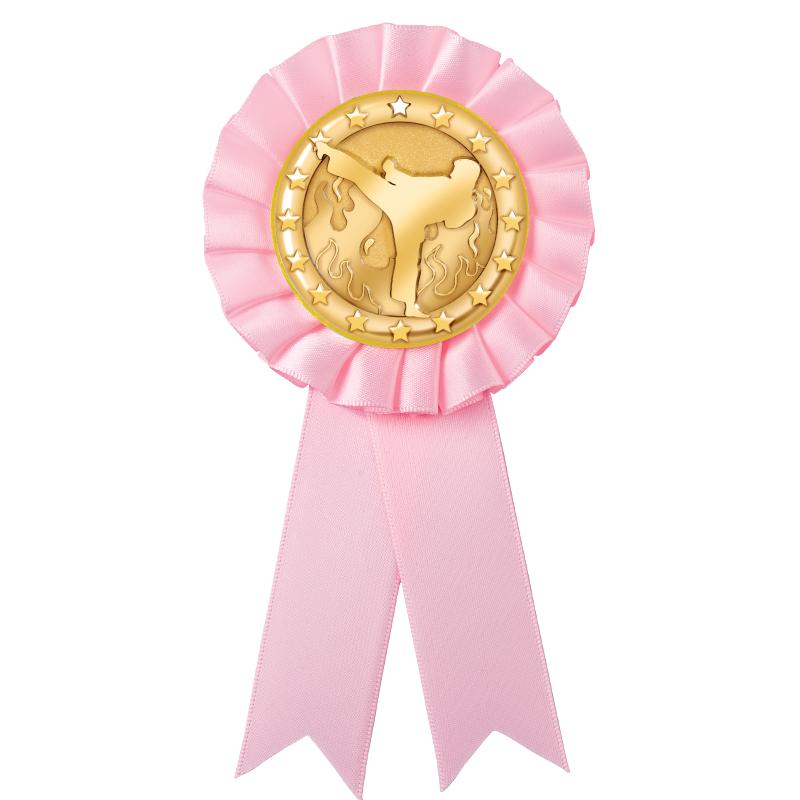 PINK MYLAR ROSETTES