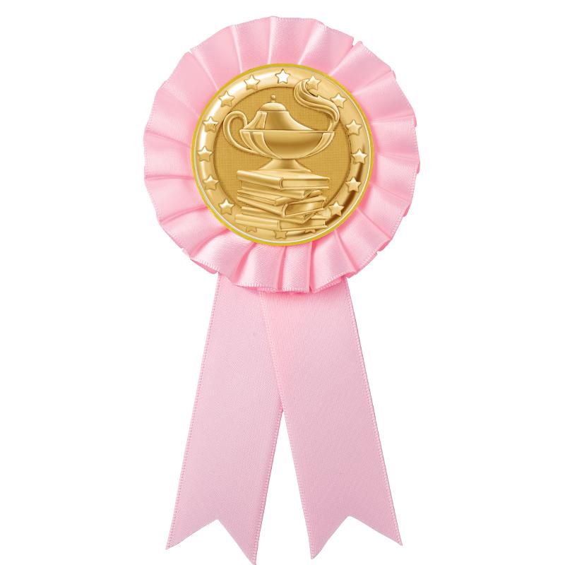 PINK MYLAR ROSETTES