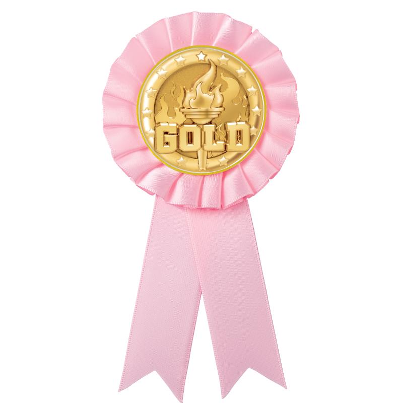 PINK MYLAR ROSETTES