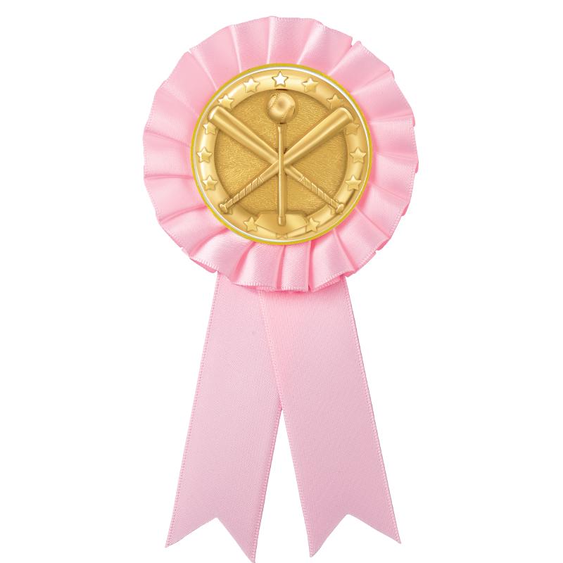 PINK MYLAR ROSETTES