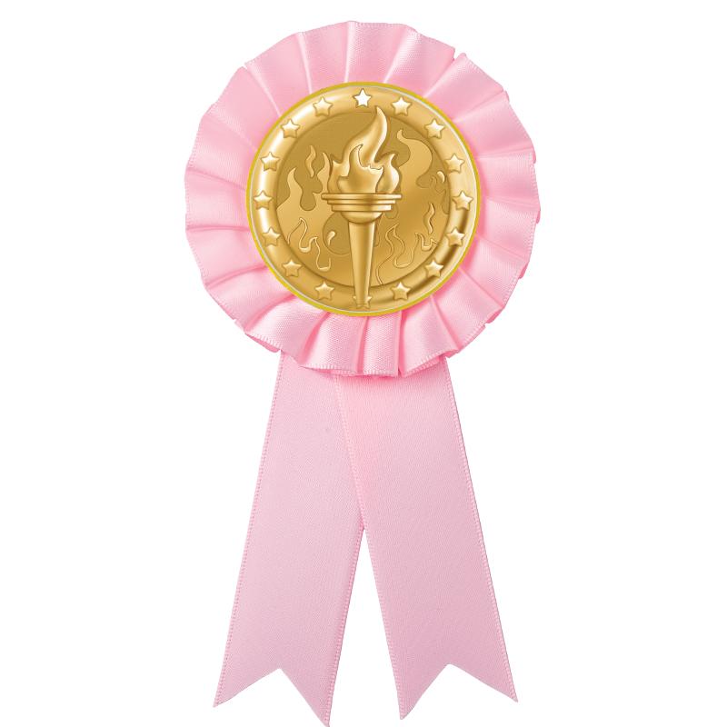PINK MYLAR ROSETTES