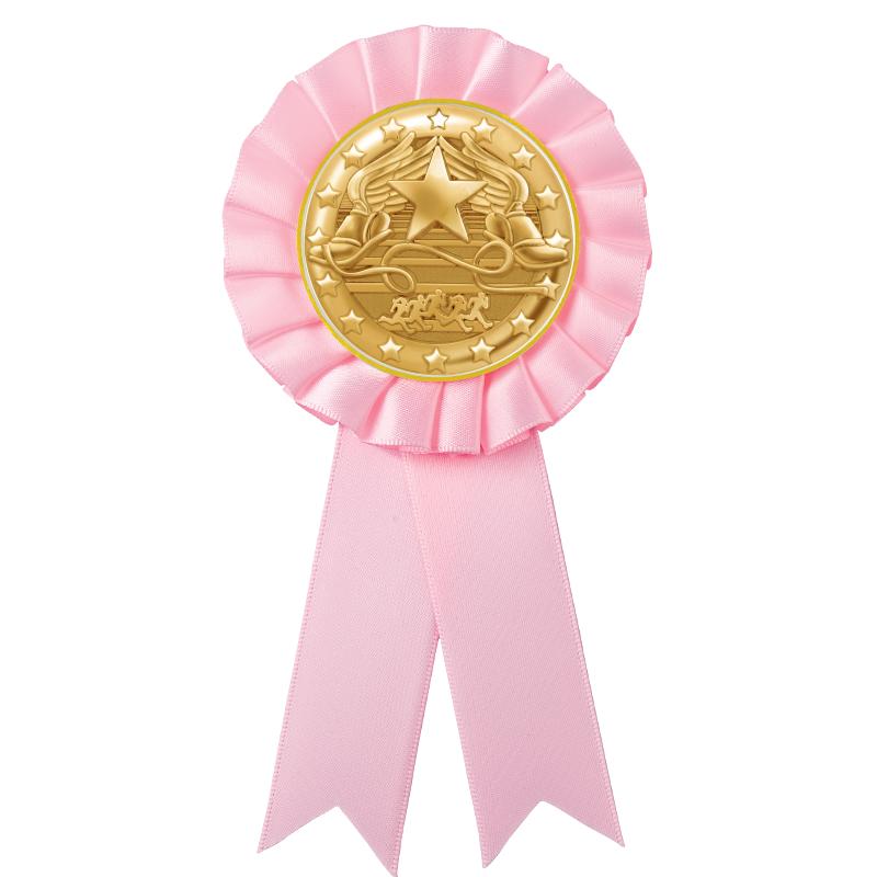 PINK MYLAR ROSETTES