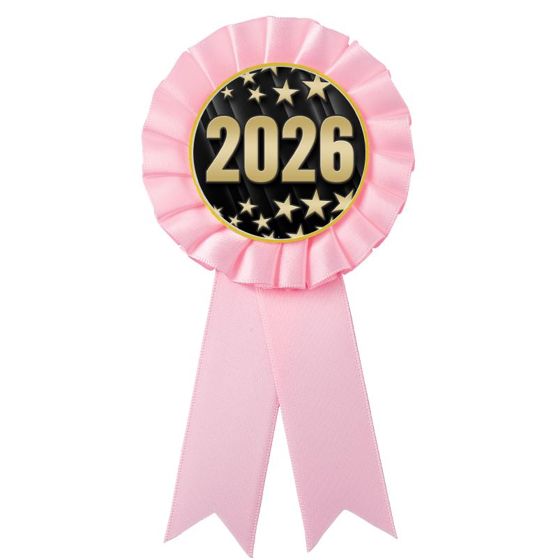 PINK MYLAR ROSETTES