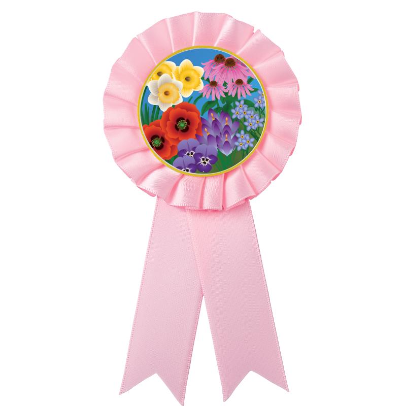 PINK MYLAR ROSETTES