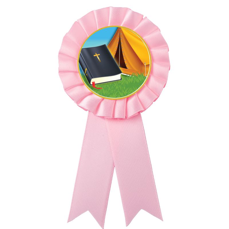 PINK MYLAR ROSETTES