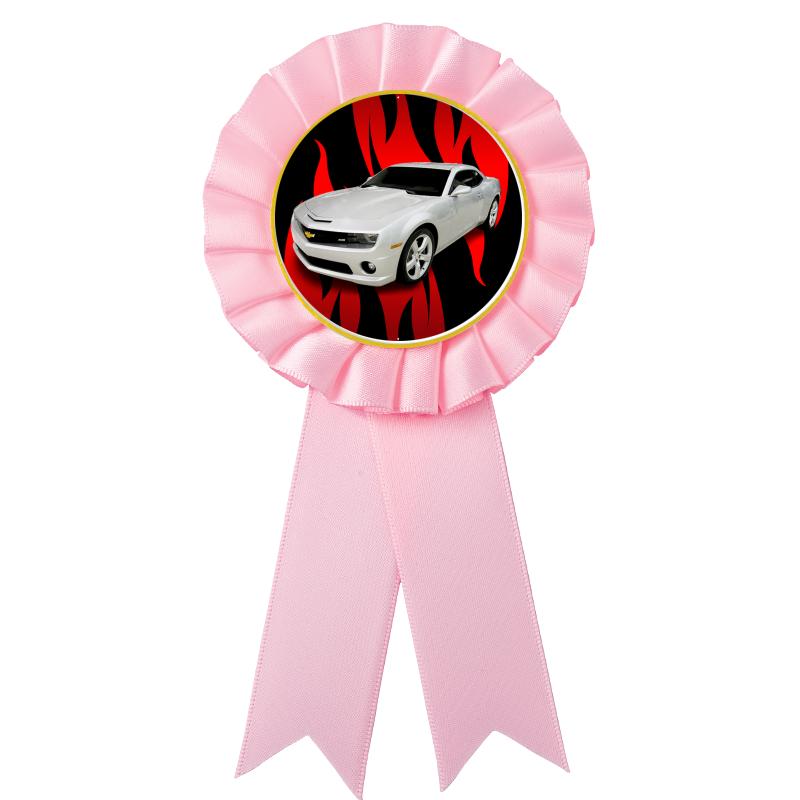 PINK MYLAR ROSETTES