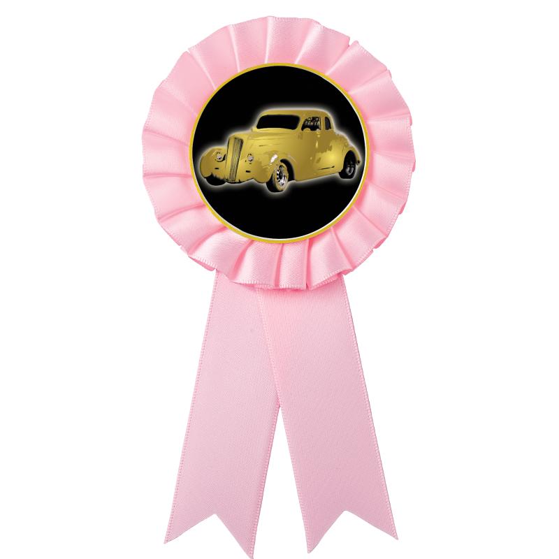 PINK MYLAR ROSETTES