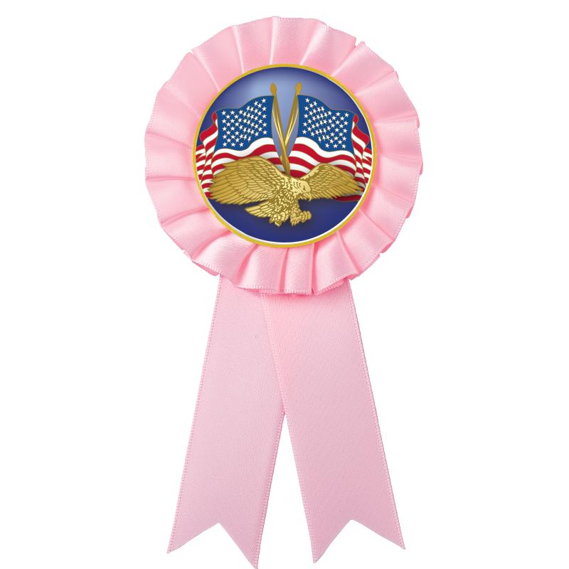 PINK MYLAR ROSETTES