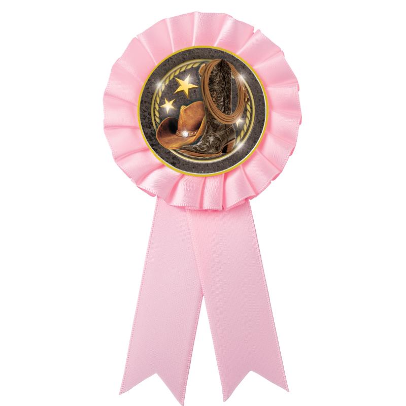 PINK MYLAR ROSETTES