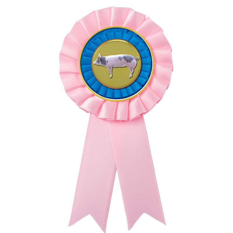 PINK MYLAR ROSETTES