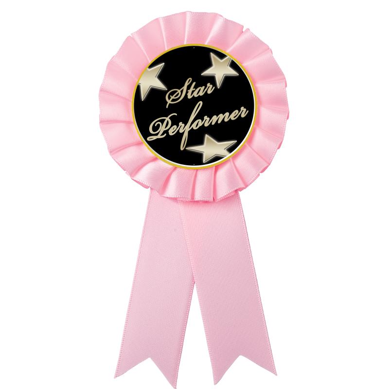 PINK MYLAR ROSETTES