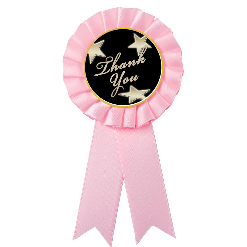 PINK MYLAR ROSETTES