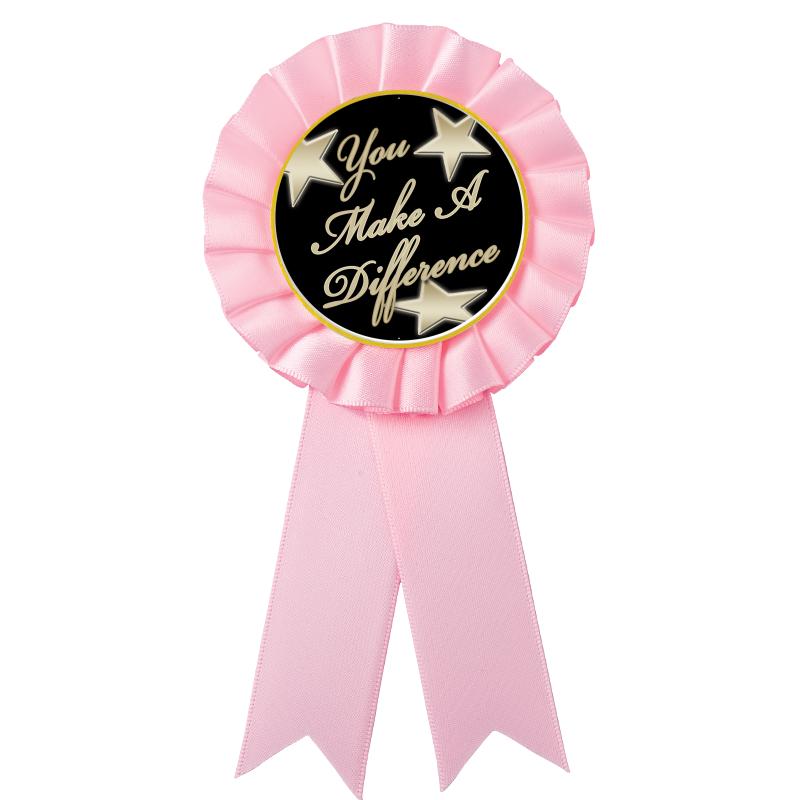 PINK MYLAR ROSETTES