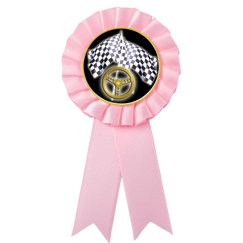 PINK MYLAR ROSETTES