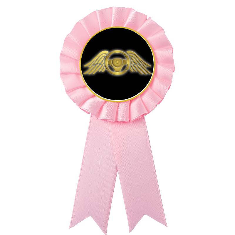 PINK MYLAR ROSETTES