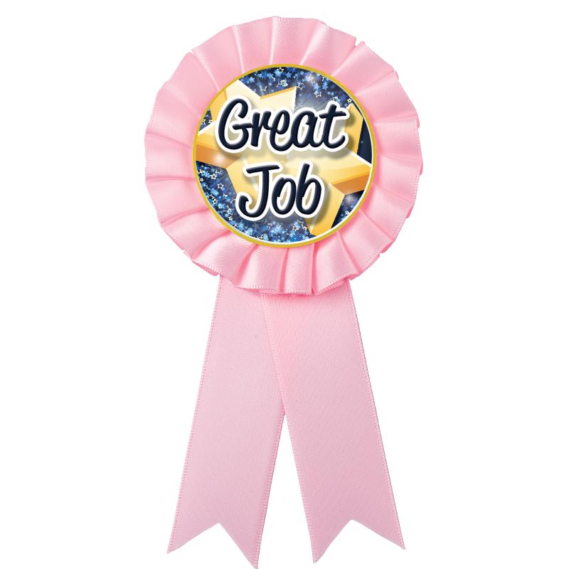 PINK MYLAR ROSETTES