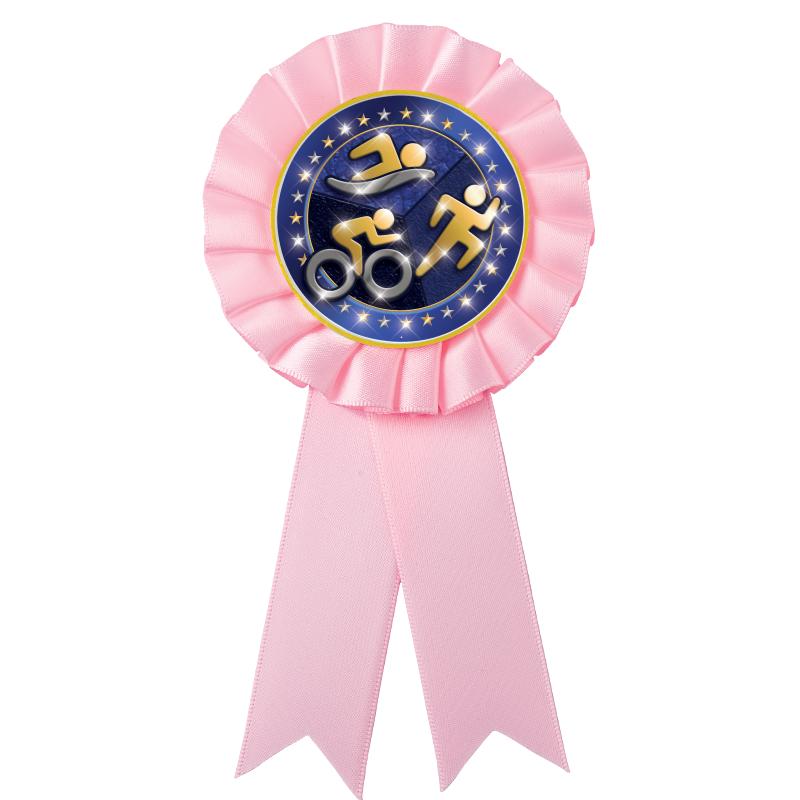 PINK MYLAR ROSETTES