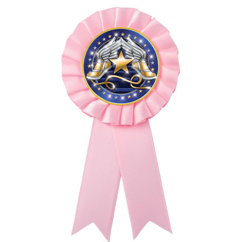 PINK MYLAR ROSETTES