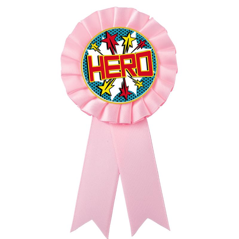 PINK MYLAR ROSETTES
