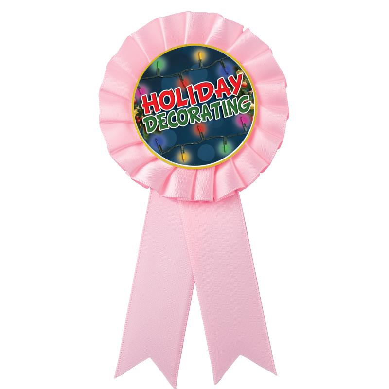 PINK MYLAR ROSETTES