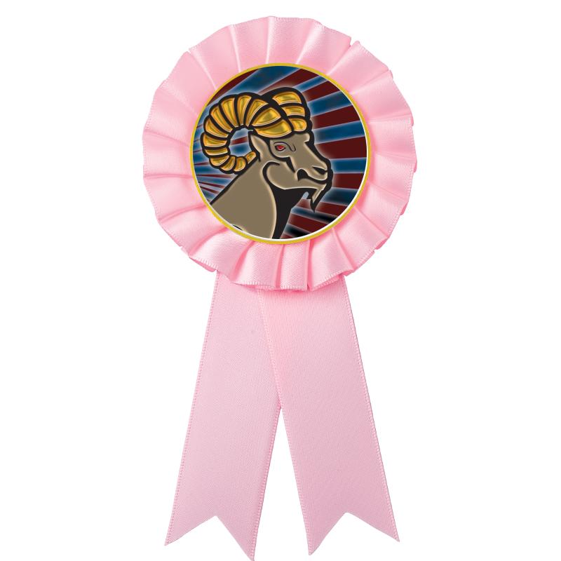 PINK MYLAR ROSETTES