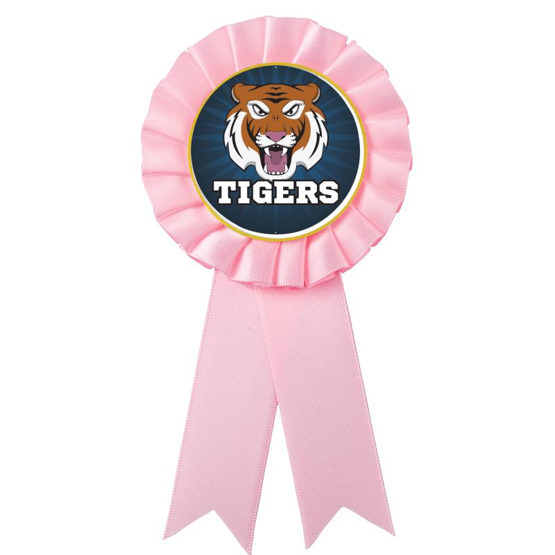 PINK MYLAR ROSETTES