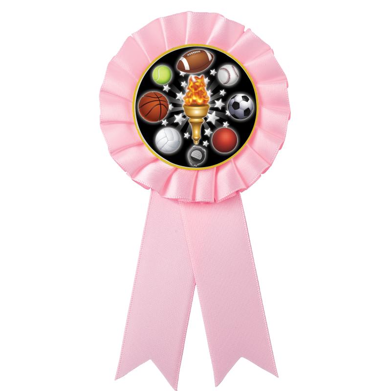 PINK MYLAR ROSETTES