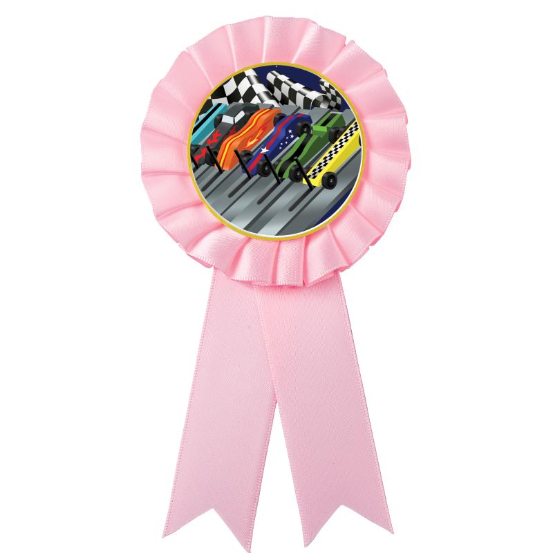 PINK MYLAR ROSETTES