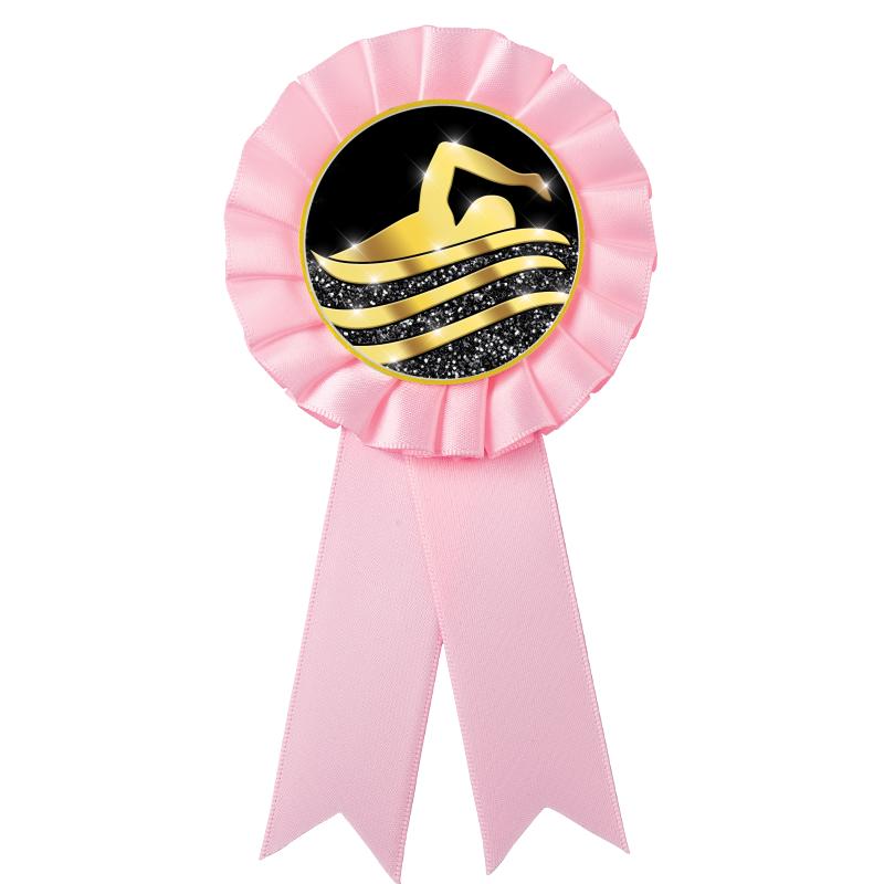 PINK MYLAR ROSETTES