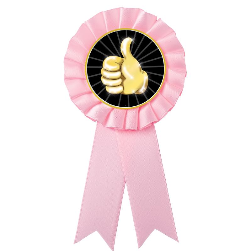 PINK MYLAR ROSETTES