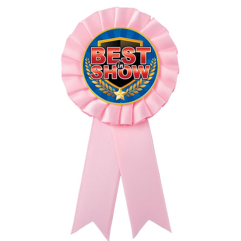 PINK MYLAR ROSETTES