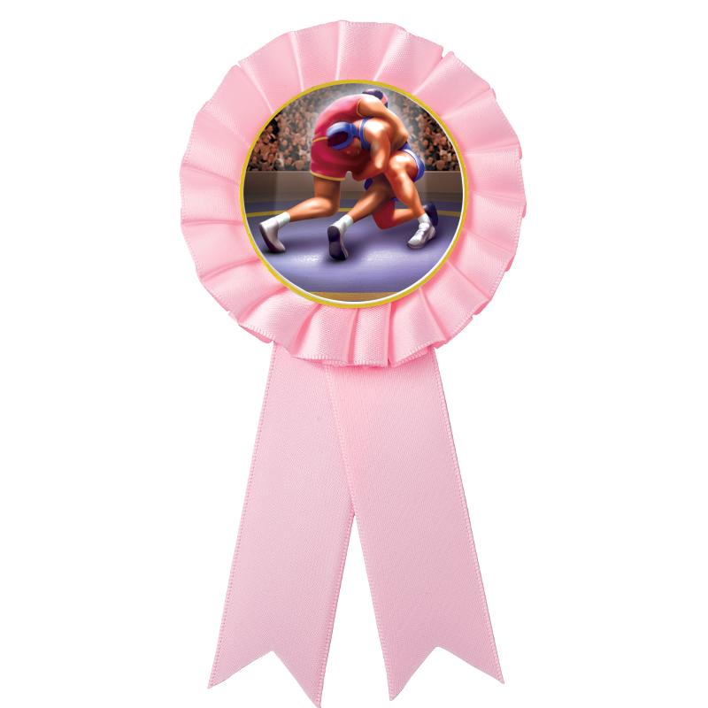 PINK MYLAR ROSETTES