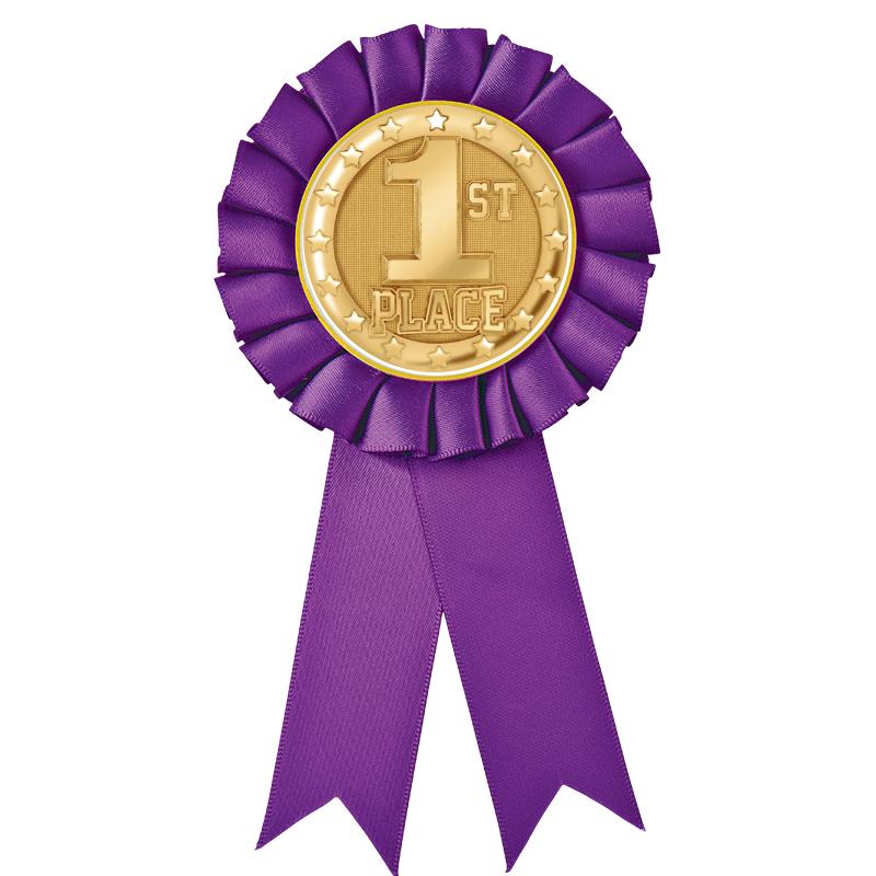PURPLE MYLAR ROSETTES