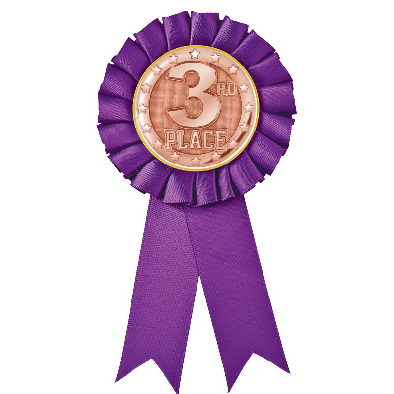 PURPLE MYLAR ROSETTES