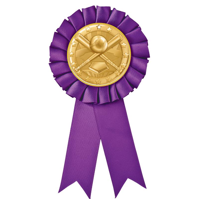 PURPLE MYLAR ROSETTES