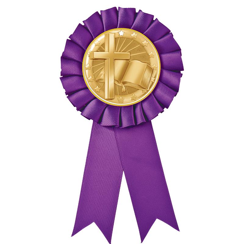 PURPLE MYLAR ROSETTES