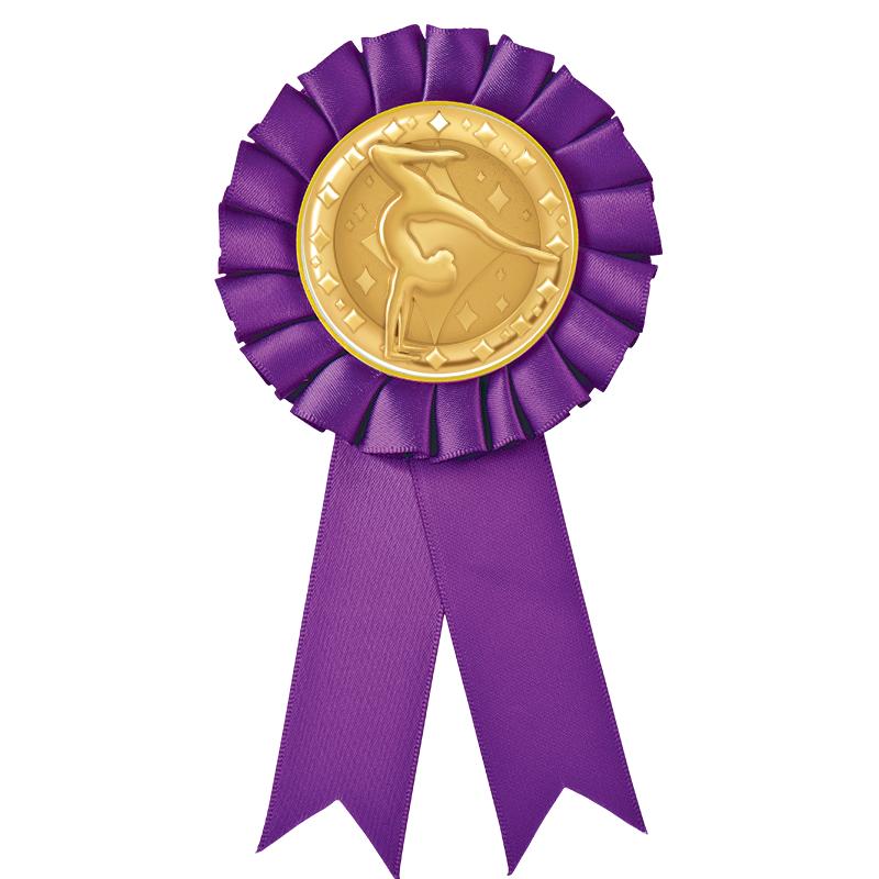PURPLE MYLAR ROSETTES