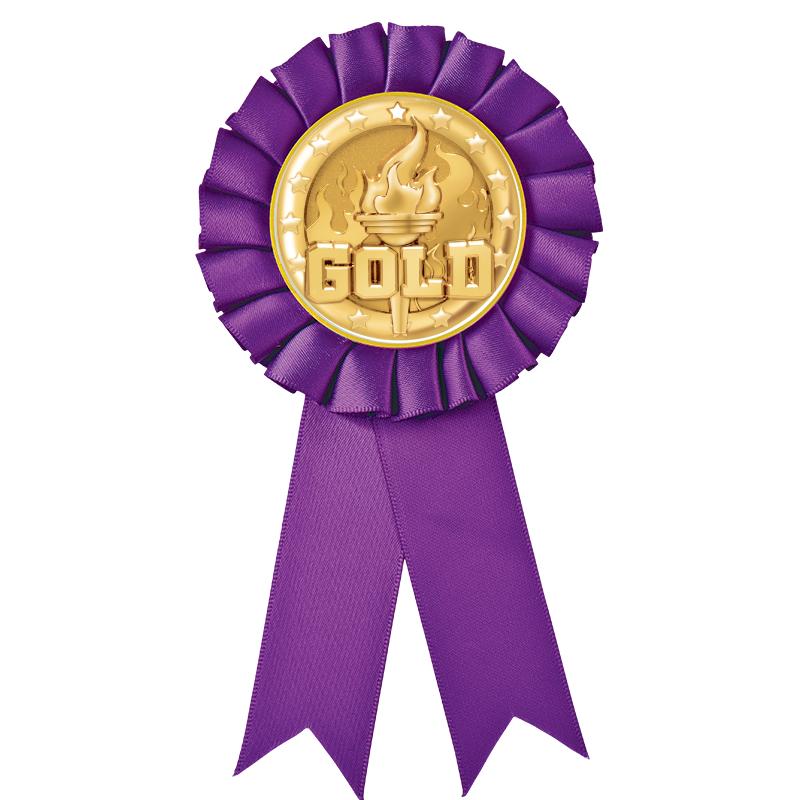 PURPLE MYLAR ROSETTES