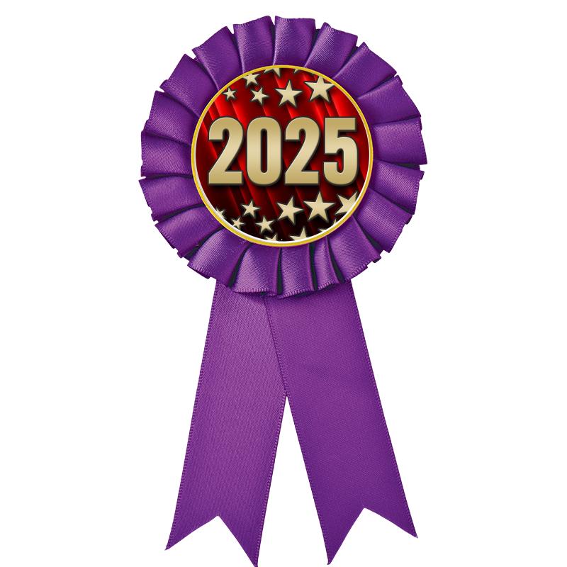 PURPLE MYLAR ROSETTES
