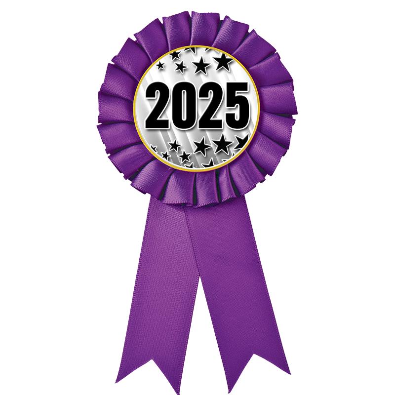 PURPLE MYLAR ROSETTES