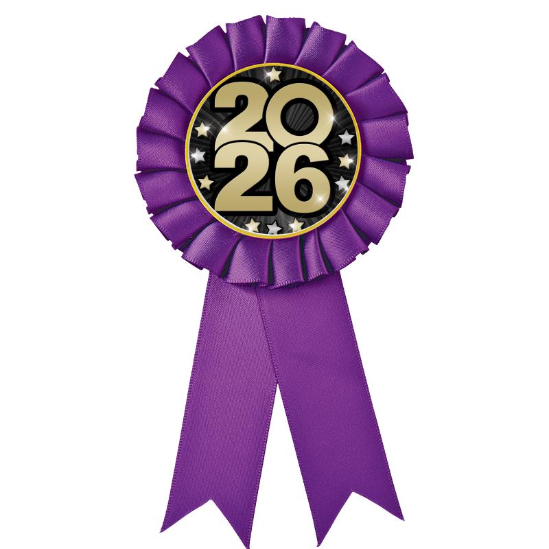 PURPLE MYLAR ROSETTES