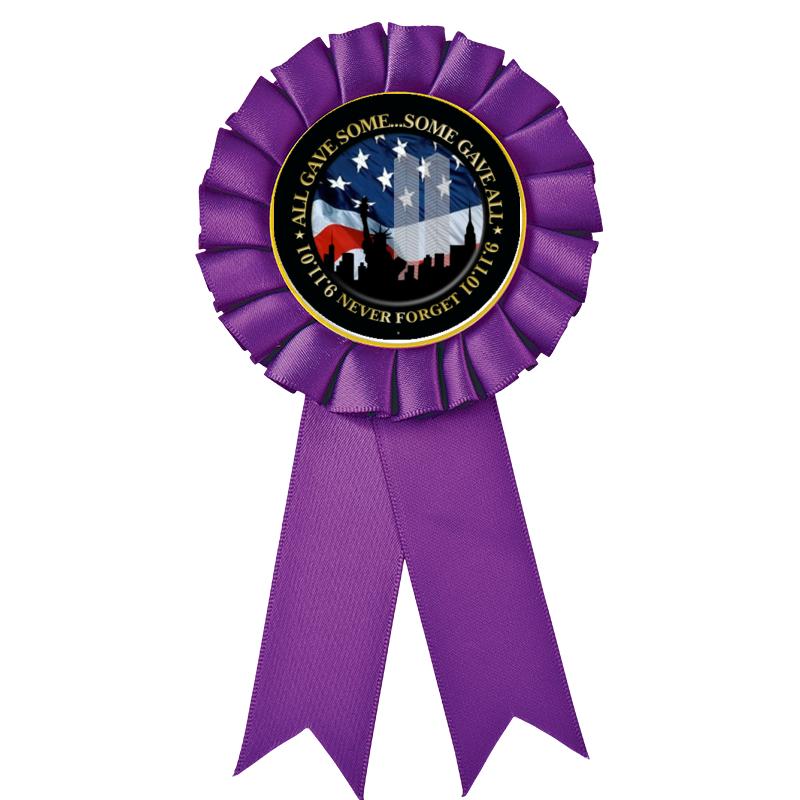 PURPLE MYLAR ROSETTES