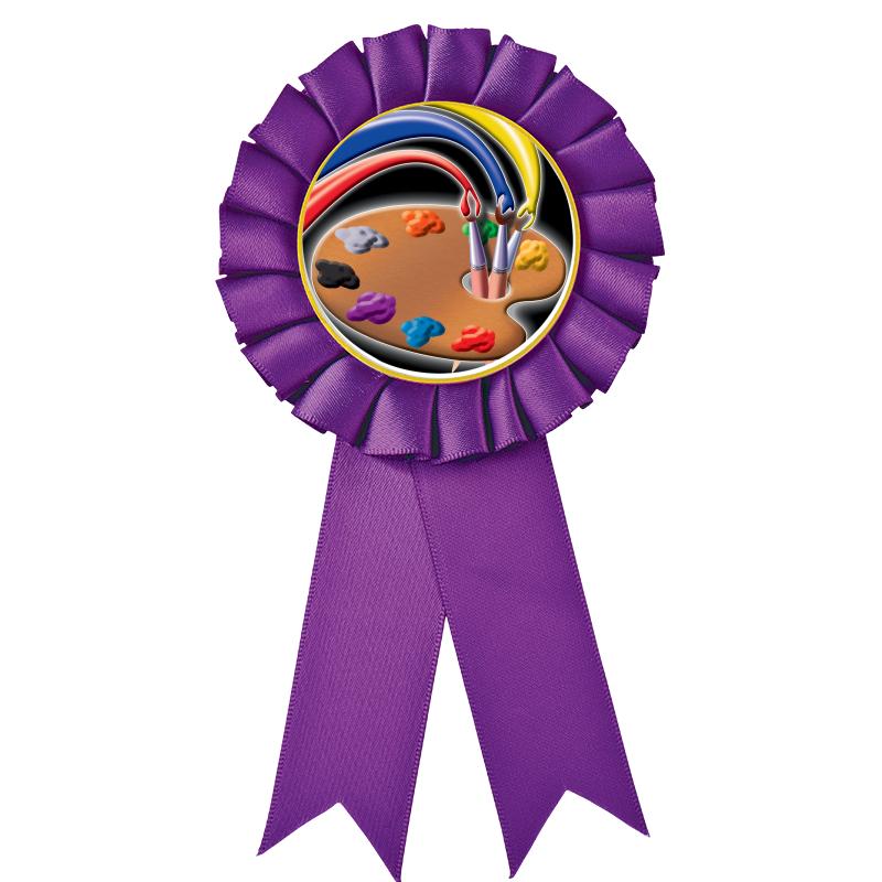 PURPLE MYLAR ROSETTES